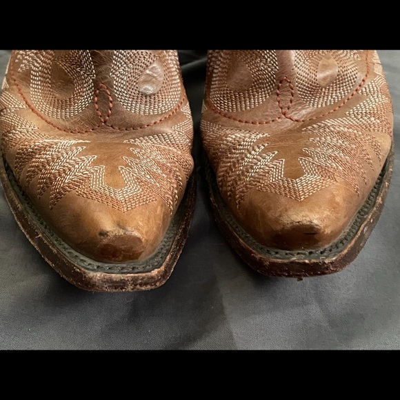 CORRAL Picasso Cognac Full Stitch Boots 7.5 W - Picture 5 of 11